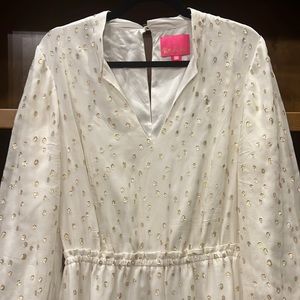 Lilly Pulitzer dress - size 10 - cream with gold foil